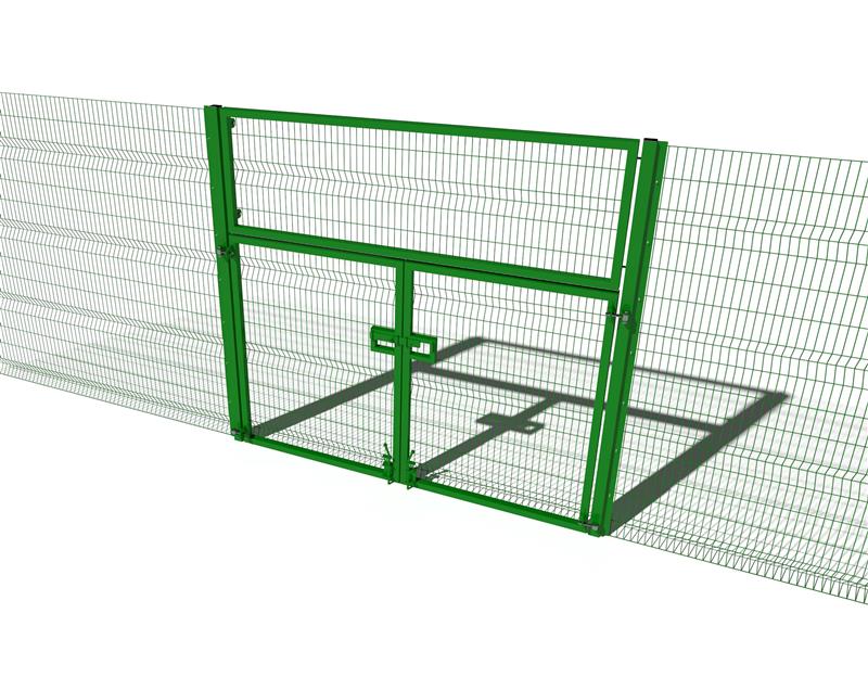 Technical render of a Security Fencing High Double Gate